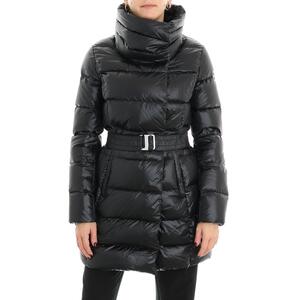 PIUMINO CON CINTURA NERO